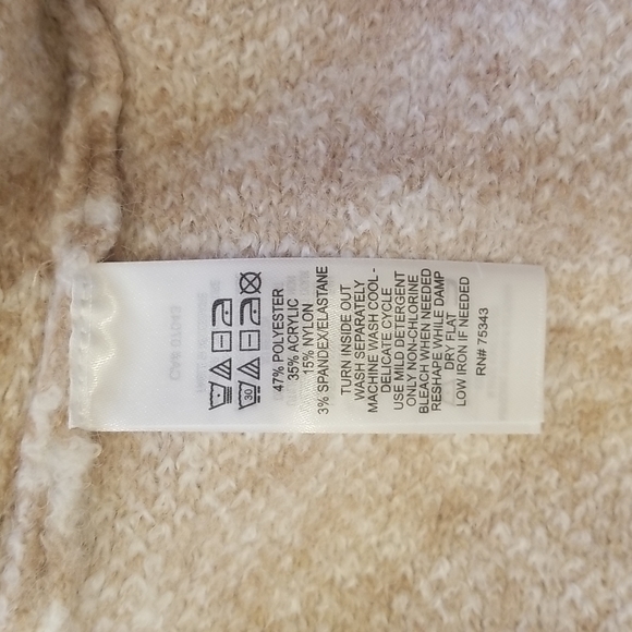 NWT Aspen Cozy Hooded Fairisle Duster Cardigan, size XS, oatmel/white - Picture 7 of 13